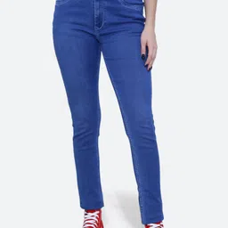 FCK-3 Women Hottie High-Rise Dark Shade Clean Look Stretchable Jeans-image-40