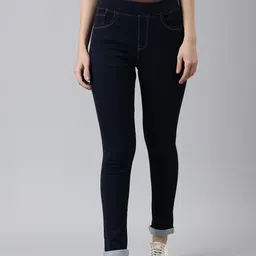 SHOWOFF Jean Cuffed Hem Skinny Fit Mid-Rise Clean Look Cotton Stretchable  Jean-image-79