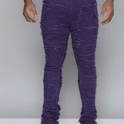 WAIMEA Men Hollywood Bootcut Mildly Distressed Stretchable Jeans-picture-40