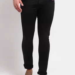 LOUIS STITCH Men Black Comfort Slim Fit Stretchable Jeans-image-57