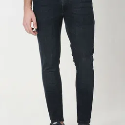 Mufti Men Skinny Fit Clean Look Cropped Stretchable Jeans-picture-17