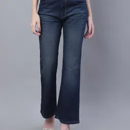 Cantabil Women Light Fade Bootcut Stretchable Clean Look Jeans-image-94