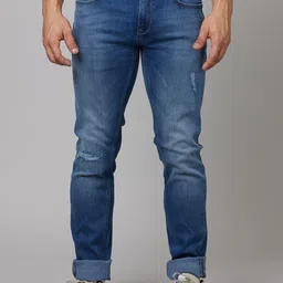 Celio Men Jean Light Fade Low Distress Stretchable Jeans-picture-14