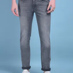 Crimsoune Club Men Slim Fit Clean Look Light Fade Stretchable Jeans-picture-36