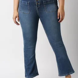 Freeform by High Star Women Plus Size Bootcut High-Rise Light Fade Stretchable Jeans-picture-28
