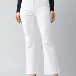 DOLCE CRUDO Women Bootcut High-Rise Light Fade Stretchable Jeans-picture-10