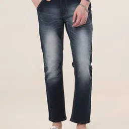 VUDU Men Narrow Tapered Fit Light Fade Stretchable Jeans-image-16