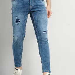 Celio Men Jean Slim Fit Light Fade Clean Look Stretchable Cotton Jeans-image-58