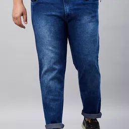 STUDIO NEXX Men Plus Size Slim Fit Mid-Rise Light Fade Stretchable Jeans-picture-20