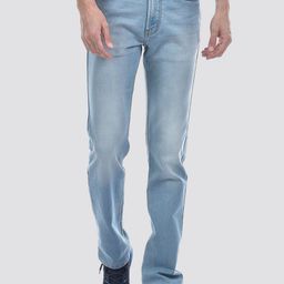 Numero Uno Men Tapered Fit Low Distress Light Fade Stretchable Jeans-picture-4