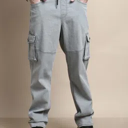 Chennis Men Mid Raise Cargo Tapered Fit Stretchable Jeans-picture-36