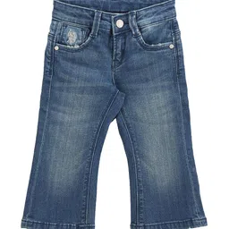 U.S. Polo Assn. Kids Boys Classic Bootcut Clean Look Light Fade Stretchable Jeans-picture-23