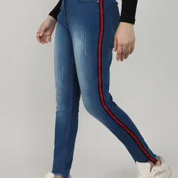 Campus Sutra Women Comfort Low Distress Stretchable Jeans-image-37