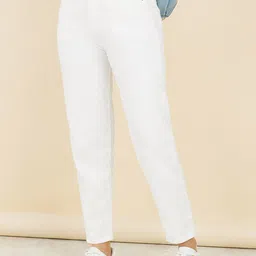 Styli Women High Rise Mom Fit Stretchable Jeans image 1