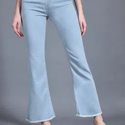 Miss Chase Women Bootcut High-Rise Low Distress Stretchable Jeans-picture-14