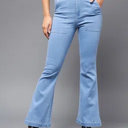 Miss Chase Women Bootcut High-Rise Low Distress Stretchable Jeans-picture-13