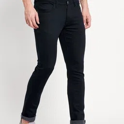 Octave Men Navy Blue Cotton Stretchable Jeans-picture-29
