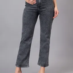 POMPOUS Women Straight Fit High-Rise Heavy Fade Stretchable Jeans-picture-10