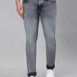 HJ HASASI Men Relaxed Fit Heavy Fade Stretchable Jeans-picture-19