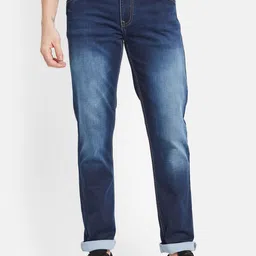 Octave Men Blue Heavy Fade Stretchable Jeans image 1