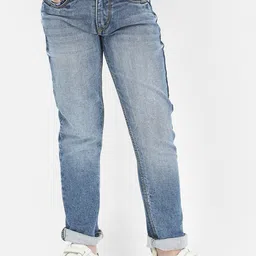 Crimsoune Club Boys Slim Fit Heavy Fade Clean Look Stretchable Jeans-image-2