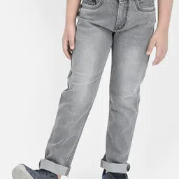 Crimsoune Club Boys Clean Look Whiskers & Chevrons Heavy Fade Slim Fit Stretchable Jeans-image-18