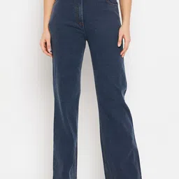 Orchid Blues Women Clean Look High-Rise Cotton Flared Jeans-picture-24