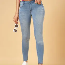YU by Pantaloons Women Skinny Fit Light Fade Jeans-picture-11