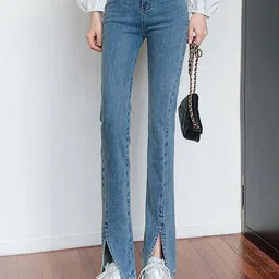 LULU & SKY Women Flared High-Rise Clean Look Light Fade Stretchable Jeans-picture-20