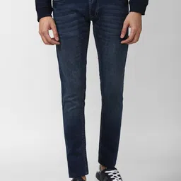 Peter England Casuals Men Navy Blue Cotton Skinny Fit Jeans-picture-22