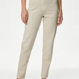 Marks & Spencer Women Tapered Fit High-Rise Clean Look Stretchable Jeans-picture-28
