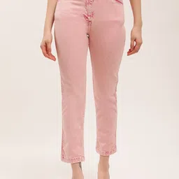 ELLE Women Pink-Coloured Cotton Mid-Rise Skinny Jeans-image-62