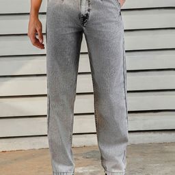 High Star Men Straight Tapered Fit Mid-Rise Heavy Fade Cotton Jeans-picture-14