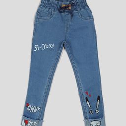 A-Okay Unisex Kids Slim Fit High-Rise Cuffed Hem Jeans-picture-13