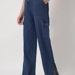Chemistry Women Flared High-Rise Clean Look Cotton Jeans image 4