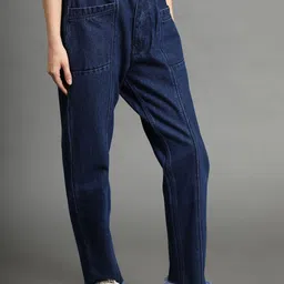 AngelFab Women Jean Straight Fit High-Rise Low Distress Jeans image 5