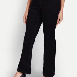 AngelFab Women Jean Bootcut High-Rise Stretchable Cotton Jeans image 2