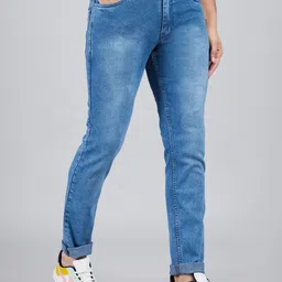 STUDIO NEXX Men Slim Fit Mid-Rise Light Fade Stretchable Jeans image 2