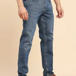 LOVEGEN Men Slim Fit Light Fade Clean Look Non Stretchable Cotton Jeans image 4