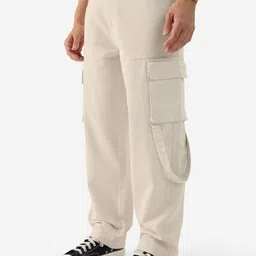 The Souled Store Men Cotton Relaxed Fit Low Distress Stretchable Cargo Styles Jeans image 2