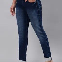 HJ HASASI Men Relaxed Fit Light Fade Stretchable Cotton Jeans image 3