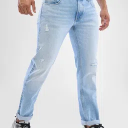 SPYKAR Men Mid Rise Heavy Fade Clean Look Stretchable Jeans image 5