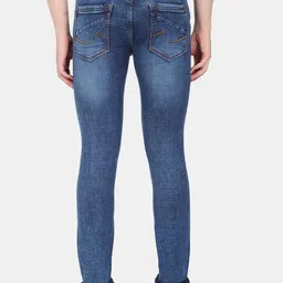 AD By Arvind Men Blue Skinny Fit Mid Rise Heavy Fade Jeans image 3