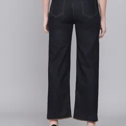 Kotty Women Black Flared High-Rise Mildly Distressed Jeans image 3