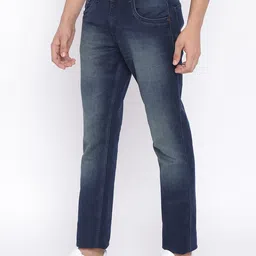 Cantabil Men Regular Fit Heavy Fade Casual Cropped Non Stretchable Cotton Jeans image 3