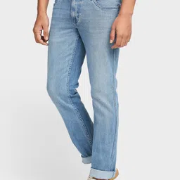 ColorPlus Men Blue Tapered Fit Light Fade Jeans image 4