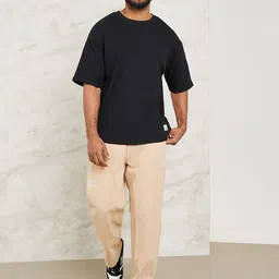 Styli Men Mid-Rise Carrot Fit Premium Twill Cropped Jeans image 3