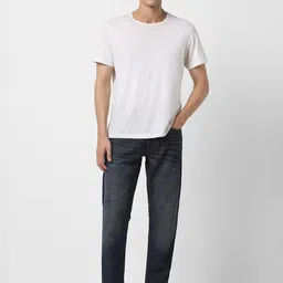 Peter England Casuals Men Slim Fit Clean Look Heavy Fade Whiskers Stretchable Jeans image 2