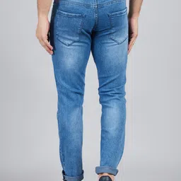 STUDIO NEXX Men Slim Fit Mid-Rise Light Fade Stretchable Jeans image 3