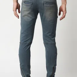 WAIMEA Men Blue Slim Fit Heavy Fade Stretchable Jeans image 4